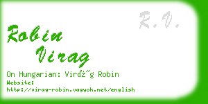 robin virag business card